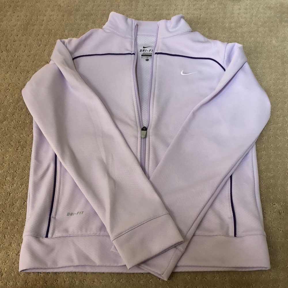purple nike dri fit jacket